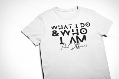 What I do and Who I am Are Different T-Shirt by Afflatus