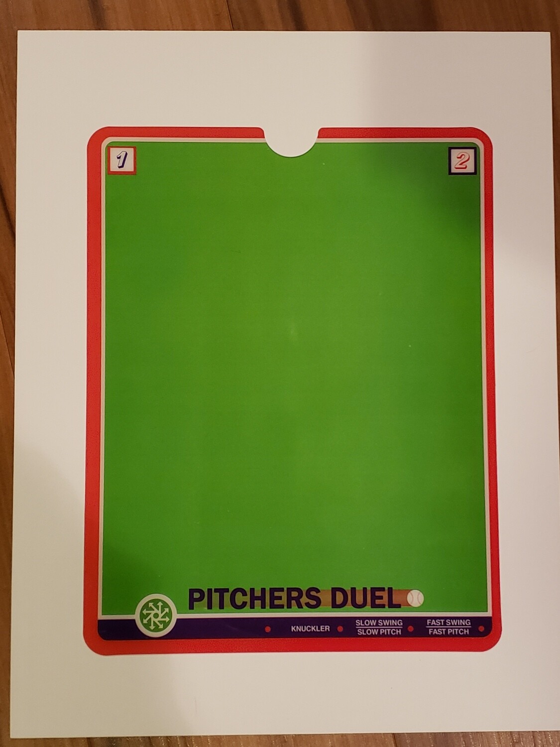 Vectrex Overlay: Pitchers Duel