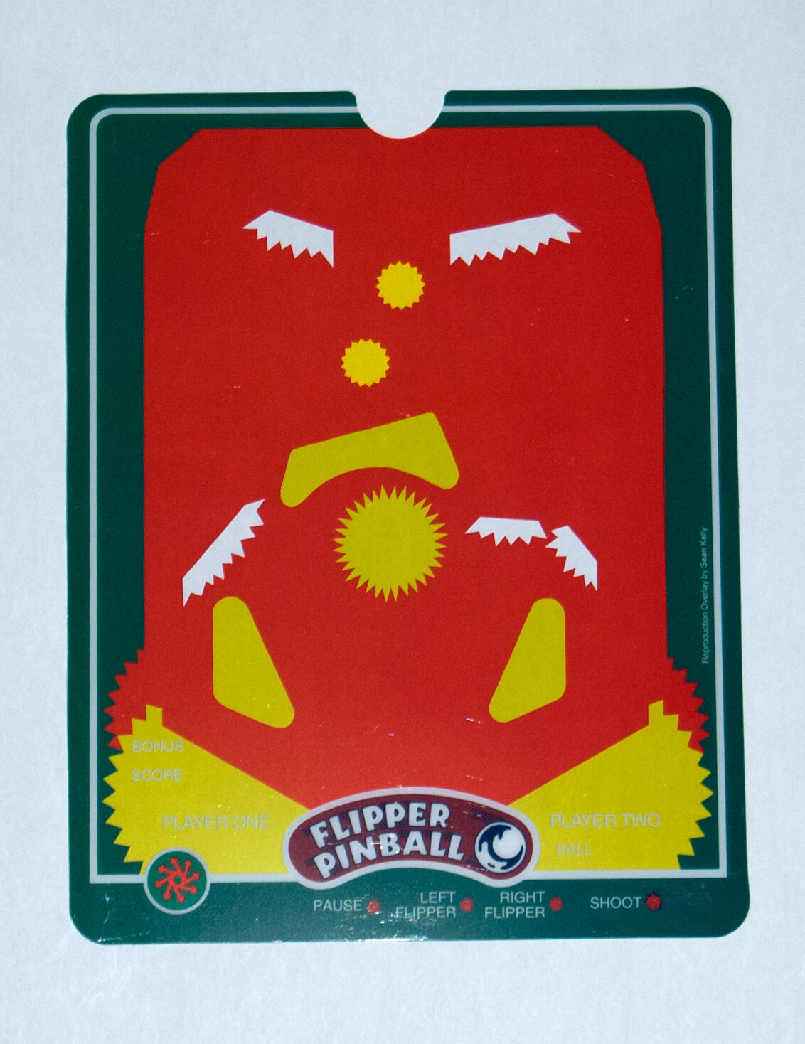 Vectrex Repro Overlay: Flipper Pinball