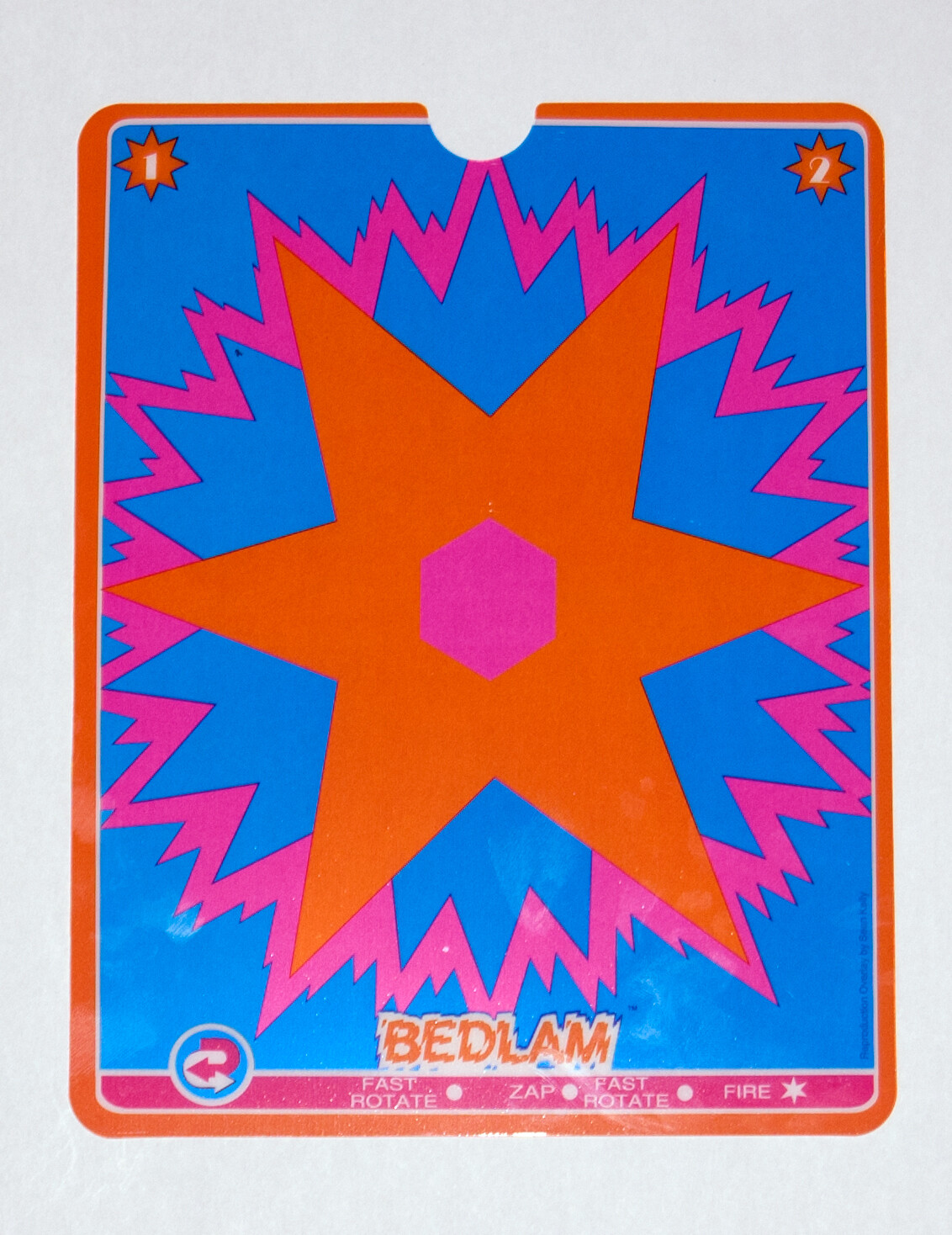 Vectrex Repro Overlay: Bedlam