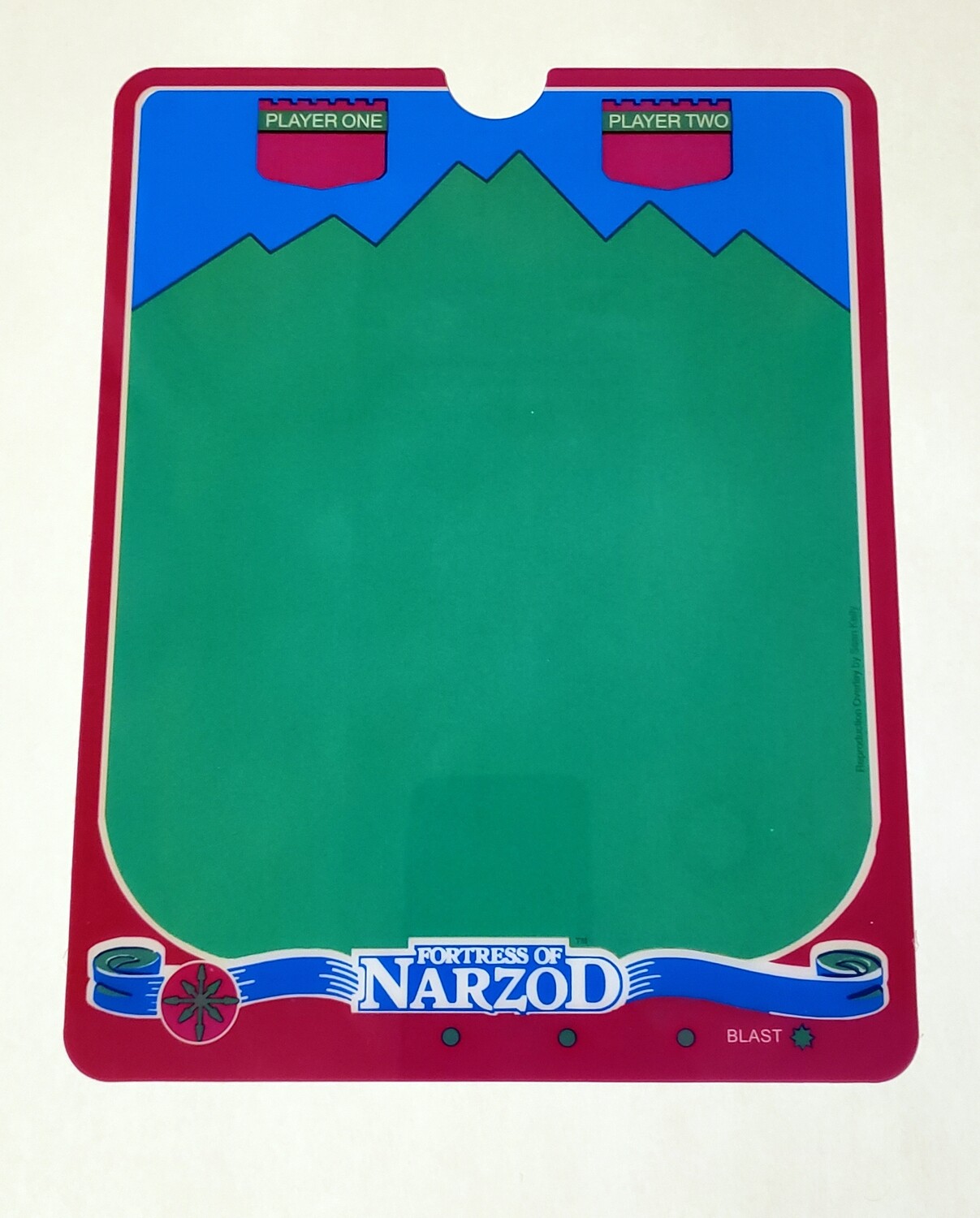 Vectrex Repro Overlay: Fortress of Narzod