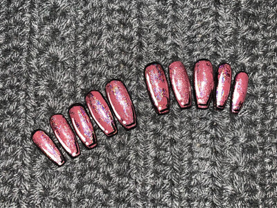 Pink Pop Art Nails (sm)