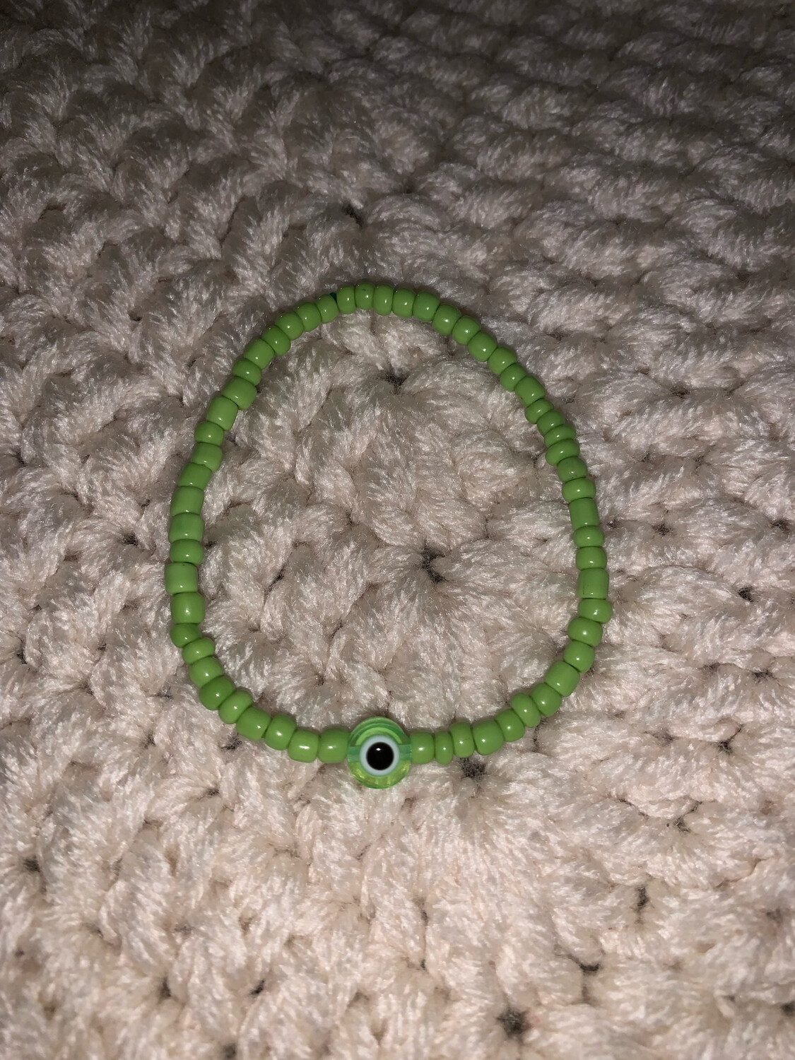 Green beaded bracelet