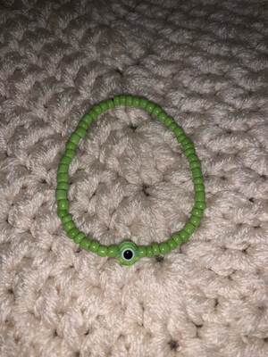 Green beaded bracelet