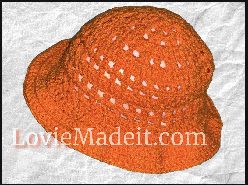 Orange Mesh Bucket Hat