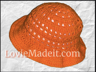 Orange Mesh Bucket Hat