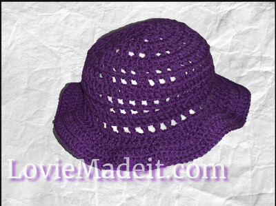 Purple Crochet Bucket Hat