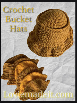 Crochet Mustard Yellow Bucket Hat