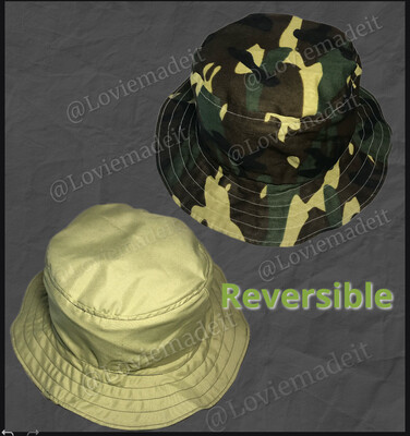 Green Camp Reversible Bucket Hat