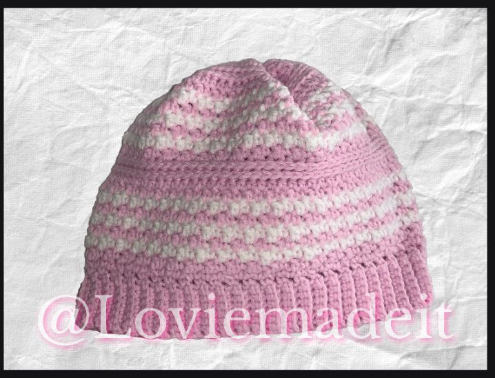 Pink Houndstooth Beanie