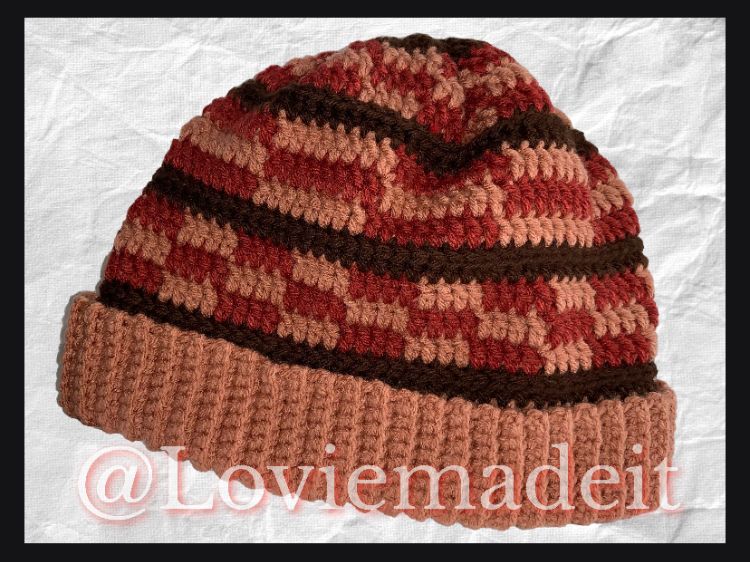 Pumpkin Spice Cubed Beanie