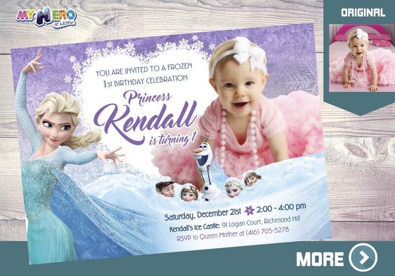 Frozen 1st Invitation. Frozen 1st Birthday. Baby Frozen Invitation. Baby 1st Frozen party. 267