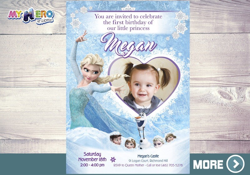 Frozen photo invitation. Frozen digital invitation. Frozen 1st Invitation. Frozen Birthday Invitation. 272