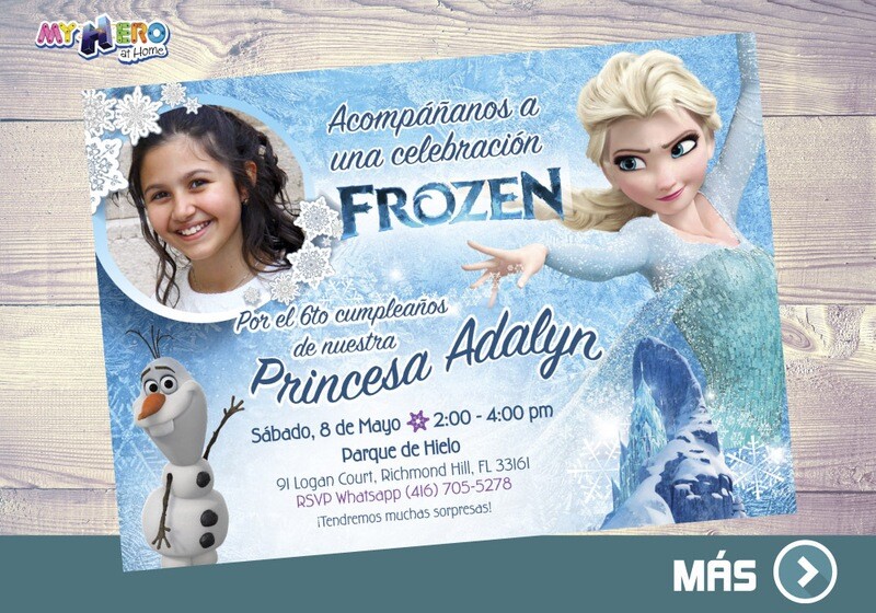 Frozen Invitación. Fiesta tema Frozen. Invitación Frozen Elsa. 281SP