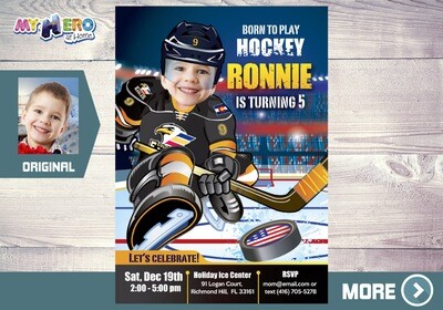 Colorado Eagles Invitation, Colorado Eagles photo invitation, Colorado Eagles Digital Invitation. 334