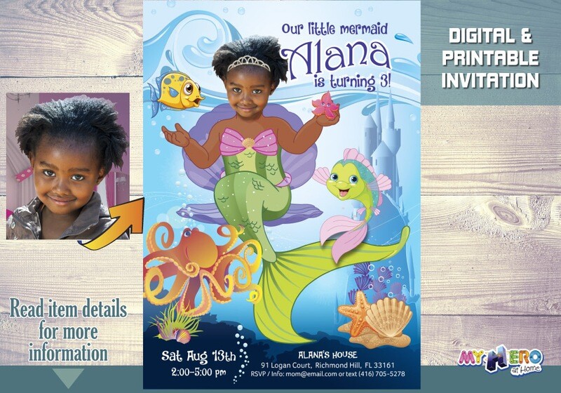 Mermaid Invitation. Mermaid Party Ideas. Mermaid Themed Party. Mermaid Birthday Invitation. Fiesta Sirenita. 238