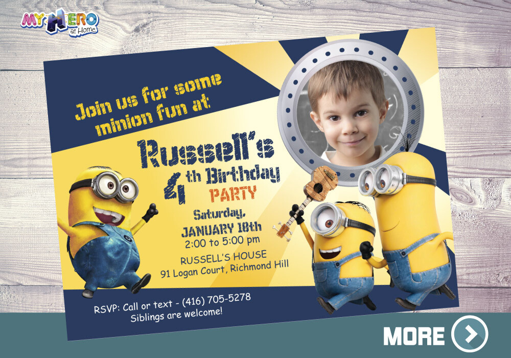 Minions Birthday Invitation, Minions Digital Invitation, Minions Virtual Birthday, Minions theme Party, Minions Drive By. 041