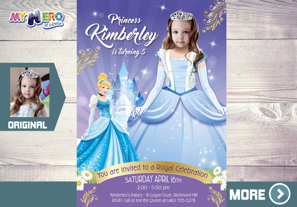 Cinderella Invitation. Cinderella Birthday Invitation. Cinderella Themed Party Ideas. Turn your little girl in the adorable Cinderella. 262