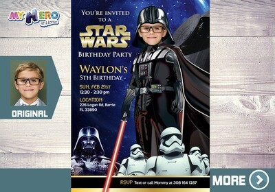 037B Turn your babies into Darth Vader and a Stormtrooper Star Wars Baby Twins Birthday Invitation Star Wars First Birthday Party Ideas