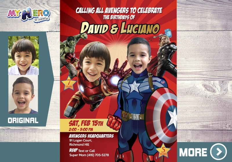 Captain America and Iron Man party invitation, Iron Man and Captain America theme party, Captain America and Iron Man template invitation. 079