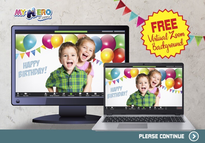 Free Zoom Virtual Happy Birthday Background.