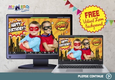 Free Zoom Virtual Superheroes Background. Free Zoom Virtual Happy Birthday Background. Personalize your Zoom Virtual Superheroes Party. ZB4