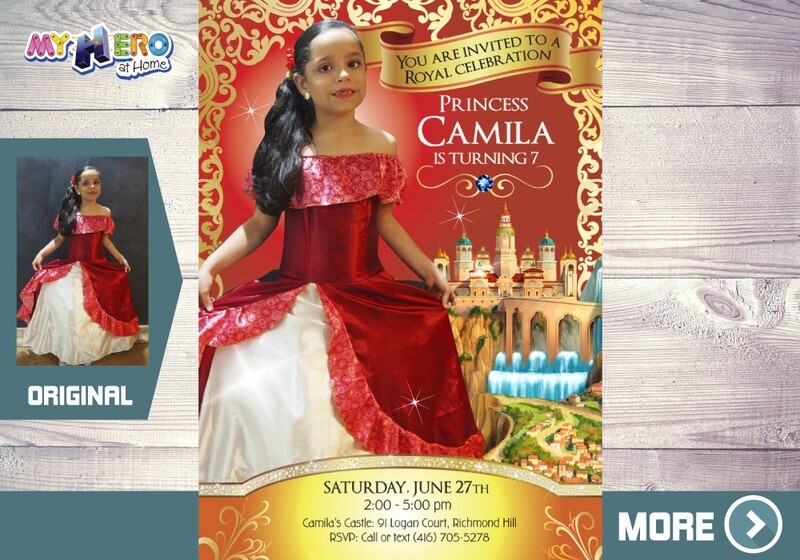Princess Elena of Avalor Birthday Invitation. Princess Elena of Avalor Photo Invitation. Your Own Princess Elena Photo. 248B