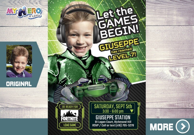 Gamers Party Invitation. Video gamers Theme Party. Game On Invitation. Video Gamers Birthday. Gamers Digital Invitation. 432C