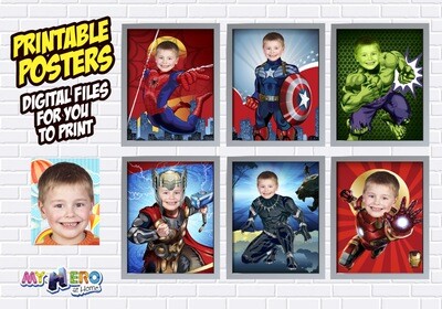 Avengers Posters of Hulk, Spiderman, Ironman, Thor, Captain America and Black Panther, Avengers Decoration, Avengers Gifts Fans. 461