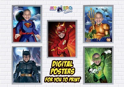 Superman Poster, Batman Poster, Aquaman Poster, Flash Poster, Green Lantern Poster, Flash gift, Aquaman gift, Justice League gifts. 463