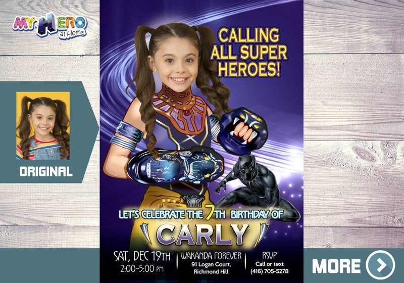 Shuri Birthday Invitation, Princess Shuri Birthday, Black Panther theme Party for Girls, Princess Shuri Digital Invitation, 178