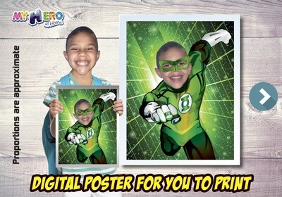 Green Lantern Poster, Green Lantern Decoration, Green Lantern Gifts Fans, Justice League Decor. Green Lantern Party Decor. 482