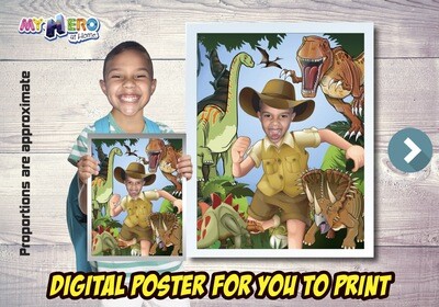 Dinosaurs Poster, Dinosaurs Decoration, Dinosaurs Gifts Fans, Dinosaurs Wall, T-Rex Poster, Explorer Poster, Dinosaurs party Decor. 492