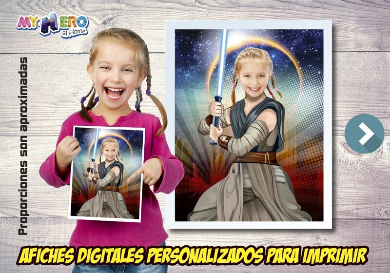 Afiche Personalizado de Jedi Rey, Decoración Jedi Rey, Afiche Jedi Rey, Decoracion Star Wars. 496SP