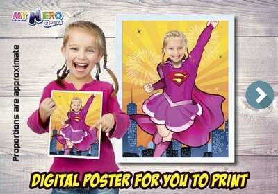 Supergirl Poster, Supergirl Decoration, Supergirl Art, Supergirl Gifts Fans, Supergirl Wall, Super Hero Girls Decor, Supergirl Party. 503