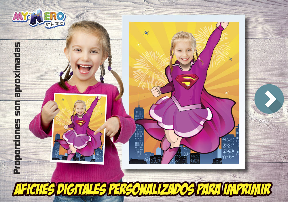 Afiche Personalizado de la Supergirl, Decoración Supergirl, Afiche Supergirl. Fiesta Supergirl. 503SP