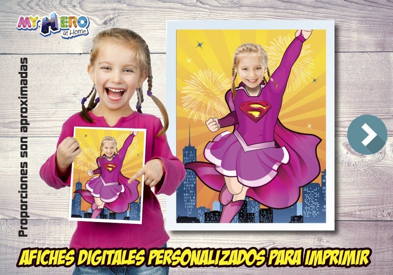 Afiche Personalizado de la Supergirl, Decoración Supergirl, Afiche Supergirl. Fiesta Supergirl. 503SP