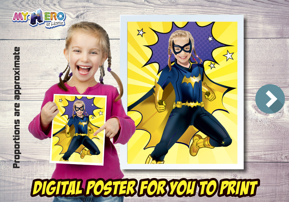 Batgirl Poster, Batgirl Decor, Batgirl Gifts Fans, Batgirl Wall, Super Hero Girls Decor, Hero Girls Gifts Fans, Batgirl Party. 504