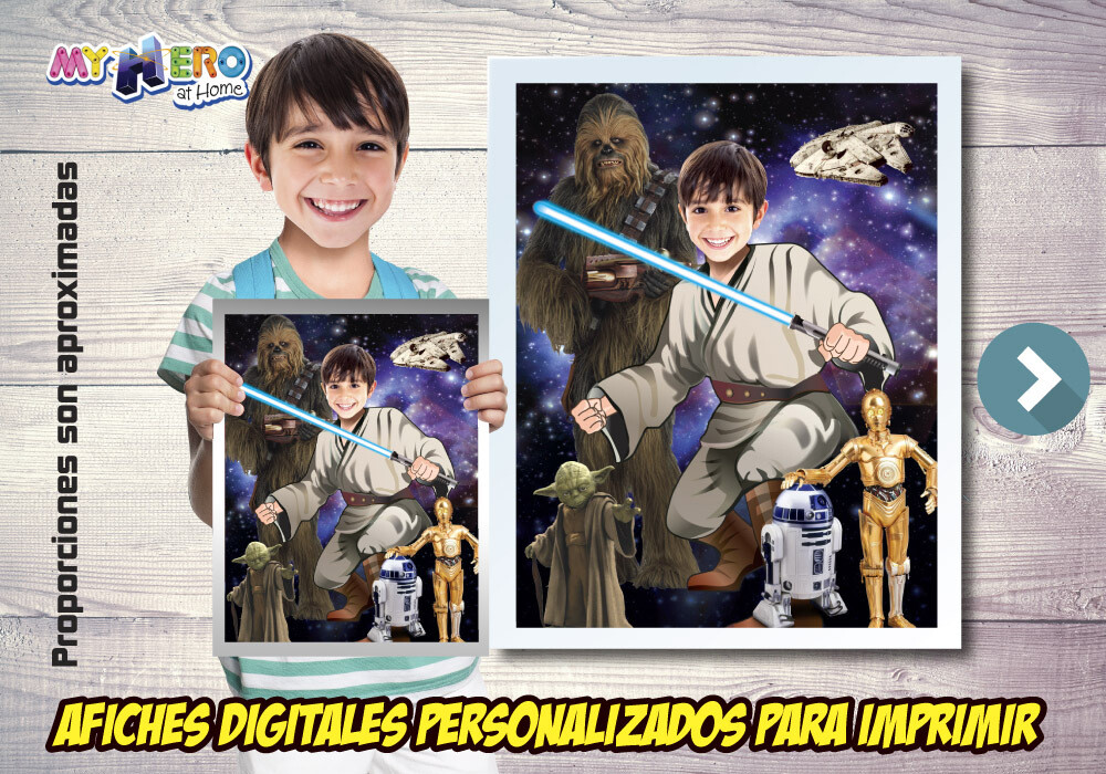 Afiche Personalizado de Jedi, Decoración Jedi, Afiche Jedi, Decoracion Star Wars, Fiesta tema Jedi. 497BSP
