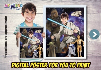 Jedi Poster, Jedi Decoration, Jedi Gifts Fans, Jedi Wall, Star Wars Poster, Star Wars Decor, Star Wars Gifts Fans, Jedi Party. 497B