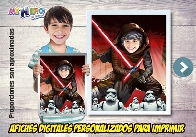 Afiche de Kylo Ren, Afiche del Lado Oscuro Star Wars, Decoration Kylo Ren, Afiche de Kylo Ren Star Wars. 500SP