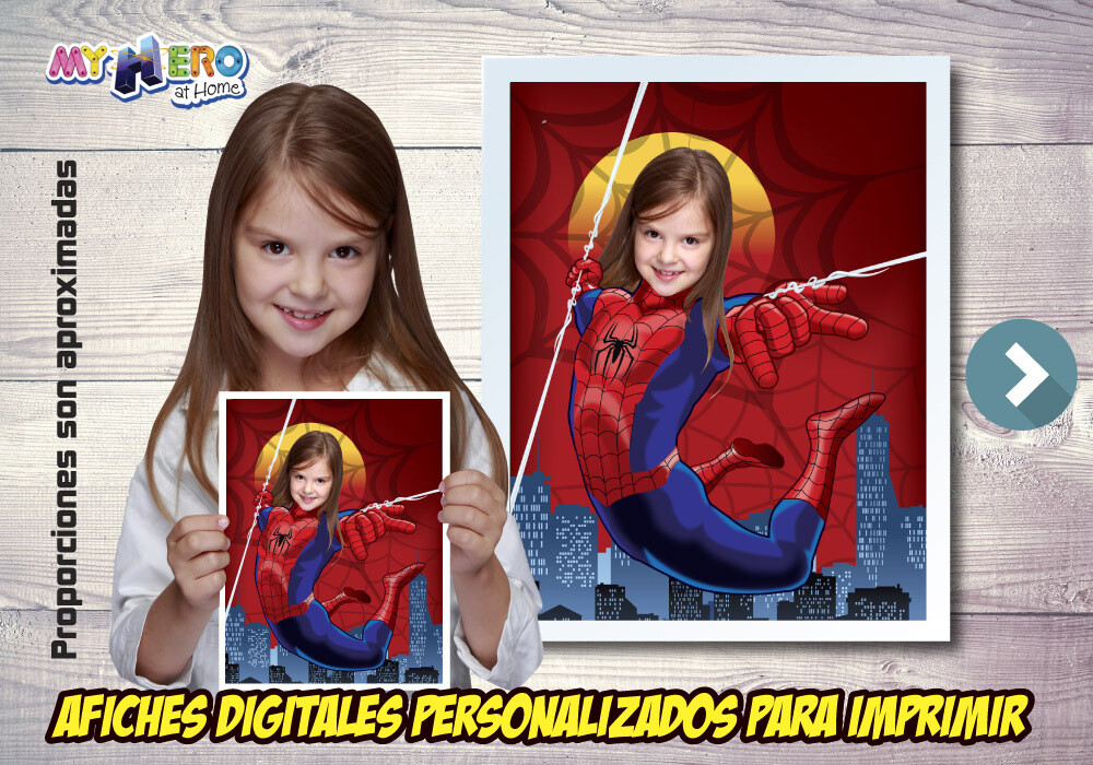 Afiche Personalizado de Spider-Woman, Decoración Spider-Woman, Afiche Spider-Woman Fiesta Mujer Arana. 516SP