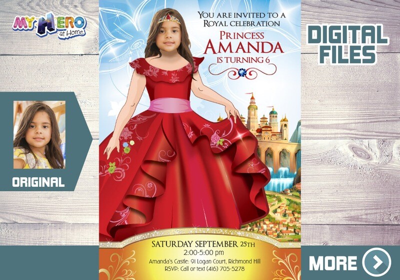 Princess Elena of Avalor Bday Invitation, Princess Elena of Avalor Party, Princess Elena thank you, Princess Elena digital invitation. 247