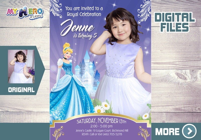 Cinderella Party Invitation, Cinderella Digital, My own Cinderella invitation, Cinderella Bday, Cinderella Favor tags, Invita Cenicienta. 259