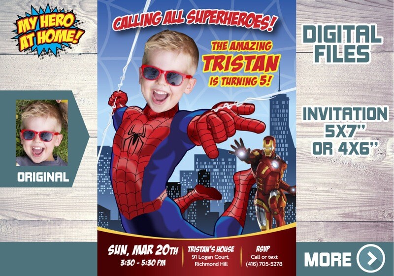 Spiderman Bowling Invitation. Spider-man Invitation. Spiderman Birthday  Invitation. Spiderman Printables. Digital (you print)