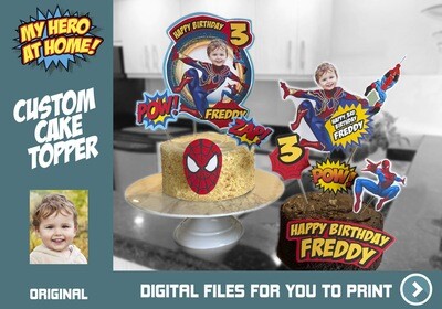 Iron Spider Cake topper, Spider-Man printable cake topper, Spiderman cake decor, Spiderman No Way Home cake topper, Spider-Man Cake topper. 571