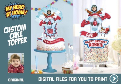 Airplane Cake topper, Airplane cake decoration, Airplane personalized cake, Airplane DIY Cake, Airplane vintage cake. 587