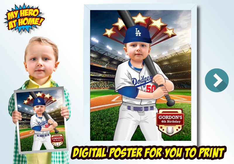 Baseball Poster with photo, Baseball Gifts, Baseball Room Decor, Baseball photo poster, Custom Baseball Poster, Baseball theme party. 610