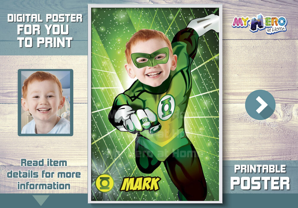 Green Lantern Poster, Green Lantern Decor, Green Lantern Gifts, Green Lantern Photo Poster. 482B