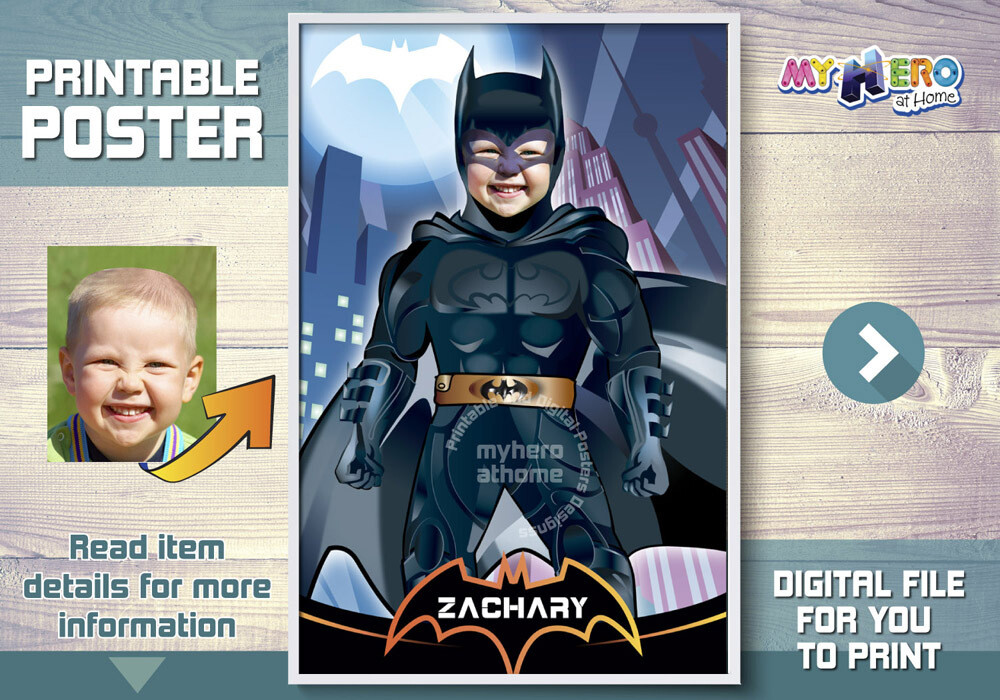 Batman Poster, Custom Batman Gifts, Batman Room Decor, Batman Wall, Batman Backdrop, Custom Batman Poster, Batman Decor. 370